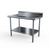 NBR Equipment TS6-2424R5 24" W x 24" D x 40.75" H Stainless Steel Open with Side & Rear Crossrails Premium Work Table
