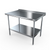 NBR Equipment TS-3630R 36"W x 30"D x 37.25"H Stainless Steel 1.5" Rear Up-Turn Premium Work Table