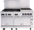 Wolf C60SC-6B24CB-NG 60" W 6 Burners Natural Gas Challenger XL Restaurant Range - 302,000 BTU