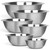 Culigrade Stainless Steel Mixing Bowl Set of 6 - 0.75, 1.5, 3, 4, 5, 8 Quart Sizes - Nesting, Durable, Easy to Clean, Ideal for Baking, Cooking, and Food Prep