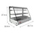 Koolmore HDC-5C 5.6 Cu. Ft. Curved Front Glass 3 Shelves Countertop Display Warmer