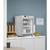 Koolmore KM-MDF46GD 4.6 Cu. Ft. White Stainless Steel Glass Door Countertop Display Freezer