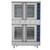 Koolmore KM-DCCO54-NG 38" W Dual Glass Door-Double Deck Natural Gas Commercial Convection Oven - 108,000 BTU