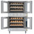 Koolmore KM-DCCO54-NGC 38" W Dual Glass Door-Double Deck Natural Gas Commercial Convection Oven with Casters - 108,000 BTU
