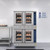 Koolmore KM-DCCO54-NGC 38" W Dual Glass Door-Double Deck Natural Gas Commercial Convection Oven with Casters - 108,000 BTU