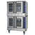 Koolmore KM-DCCO54-NGC 38" W Dual Glass Door-Double Deck Natural Gas Commercial Convection Oven with Casters - 108,000 BTU