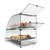 Koolmore DC-2CN 2.4 Cu. Ft. Curved Front Glass Rear Door Countertop Commercial Bakery Display Case