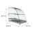 Koolmore DC-2CN 2.4 Cu. Ft. Curved Front Glass Rear Door Countertop Commercial Bakery Display Case