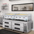 Koolmore KM-BR-724D 72.4" W Stainless Steel Commercial Chef Base Refrigerator Storage Cabinet