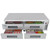 Koolmore KM-BR-724D 72.4" W Stainless Steel Commercial Chef Base Refrigerator Storage Cabinet