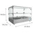 Koolmore HDC-1.7C 1.7 Cu. Ft. Curved Front Glass 2 Shelves Countertop Display Warmer