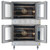 Koolmore KM-DCCO54-LPC 38" W Dual Glass Door-Double Deck Liquid Propane Commercial Convection Oven with Casters - 108,000 BTU