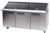 Bison BST-72-30 22.6 Cu. Ft. Three-Section Self Closing Stainless Steel Door Mega Top Sandwich Unit - 115 Volts 1-Phase