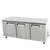 Bison BUR-72 23 Cu. Ft. Three-Section Self Closing Stainless Steel Door Undercounter Refrigerator - 115 Volts 1-Phase