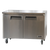 Bison BUR-48 12 Cu. Ft. Two-Section Self Closing Stainless Steel Door Undercounter Refrigerator - 115 Volts 1-Phase