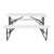 Flash Furniture RB-EBB-1470FD-WH-GG 53.75" W x 58.25" D x 28.25" H White Plastic Top with Steel Frame Insta-Fold Folding Picnic Table & Benches