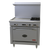 Royal Range RDR-6SU-C 36" W Stainless Steel 6 Open Burners and 1 Convection Oven Natural Gas Restaurant Range Delux Series - 210,000 BTU