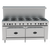Royal Range RR-2G48-CC 72" W Stainless Steel 12 Round Hotplates and 2 Convection Ovens Electric Restaurant Range - 208 Volts