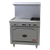 Royal Range RDR-4RG12 36" W Stainless Steel 4 Open Burners, 1 Griddle and 1 Convection Oven Liquid Propane Restaurant Range Delux Series - 170,000 BTU