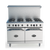 Royal Range RRE-8-126C 48" W Stainless Steel 8 Round Hotplates, 1 Convection Oven, and 1 Cabinet Electric Restaurant Range - 208 Volts