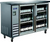 MVP Group IBB61-2G-24SS 14.16 Cu. Ft. Stainless Steel 2-Section IKON Refrigeration Refrigerated Back Bar Storage Cabinet - 115 Volts