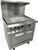 MVP Group IR-36MG-36-NG 35.9" W Stainless Steel 1 Griddle 1 Standard Oven Natural Gas IKON Cooking Range - 153,000 BTU