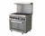MVP Group IR-6-36CO-LP 36" W Stainless Steel 6 Open Burners 1 Convection Oven Liquid Propane IKON Cooking Range - 190,000 BTU