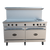Royal Range RRE-2GT48 60" W Stainless Steel 2 Round Hotplates, 1 Griddle, and 2 Standard Ovens Electric Restaurant Range - 208 Volts