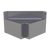 Glastender CILB-LN 24" W Stainless Steel No Legs Underbar Inside L-Shape Corner Drainboard
