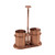 Service Ideas STCCRSG4RG 4 Oz. Rose Gold Stainless Steel Holder Creamer and Sugar Set