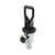 Service Ideas 040201 2.5" W Black and Polished Stainless Jewel Standard Beverage Dispenser Spigot