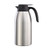 Service Ideas FCC20SS 2 L. Stainless Steel Black Plastic Push Button Lid Beverage Carafe