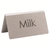 Service Ideas 1C-BF-MILK-MOD 3" W Stainless Steel Brushed Finish Printed Signs