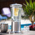 Service Ideas CBDDW3GSS 3 Gal. Clear Container Stainless Steel Base and Lid Beverage Dispenser