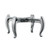 Service Ideas URN50VLEGRG 11.75" W Polished Stainless Regal Base with Legs for URN50 Series
