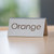 Service Ideas 1C-BF-ORANGE-MOD 1.5" H Metal "Orange" Beverage ID Tent