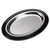 Service Ideas RO128BLC 11.75" W Stainless Steel Oval Thermo-Plate Platter