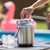 Service Ideas IBT15BS 1.5 L. Stainless Steel Double Wall Round Ice Bucket