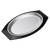 Service Ideas RO117BLAC 13.75" W Stainless Steel Oval Thermo-Plate Platter