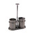 Service Ideas STCCRSG4DT 4 Oz. Dark Tungsten Stainless Steel Holder Creamer and Sugar Set