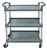 Omcan USA 47128 19" D x 40" W Gray Plastic 3 Tray Shelves Bussing Cart