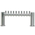 Micro Matic METRO-H-10PSSKR Countertop Glycol Cooled with 10 Faucets Metropolis "H" Draft Beer Tower