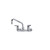 Component Hardware KL34-8012-SE1 8" Centers Stainless Steel Wall Mount Encore Kettle Faucet