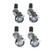 Component Hardware CSTPK-3PUES-3B 3" Dia. Blue Polyurethane Stem Caster Pack