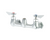 Krowne DX-8XX 8" Centers Ultra-Polish Satin Finish Splash Mount Diamond Series Faucet Body Only