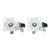 Component Hardware CSTPK-5PUUP-4B 5" Dia. Blue Polyurethane Wheel Universal Plate Caster Pack