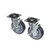 Component Hardware CSTPK-5PUUP-4B 5" Dia. Blue Polyurethane Wheel Universal Plate Caster Pack