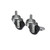 Component Hardware CSTPK-2PUTS-B 2" Dia. Blue Polyolefin Stem Caster Pack