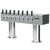 Micro Matic DPT48PSSKR Countertop Glycol Cooled with 8 Faucets Double Pedestal Draft Beer Tower
