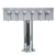 Micro Matic DS-356-PSS-W Stainless Steel Finish 6 Tap Air-Cooled T Style Wine Font